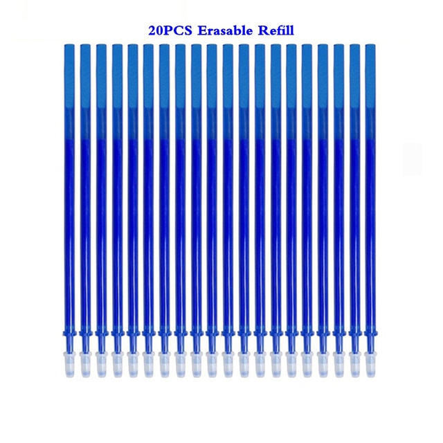 0.5mm Erasable Pen Set  Blue Black Ink Gel Pen Erasable Refill Rod Washable Handle School&Office Writing Stationery Gel Ink Pen
