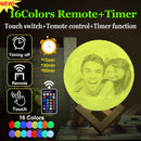 Customized Photo Moon Lamp Personalized Kids Wife's Gifts Night Light USB Charging Tap Control  2/3 Colors Lunar Light