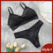 2PCS Bra Set Women Sexy Bralette Sexy Female Underwear Lingerie Basic Stretchy Tank Crop Top Ribbed Tops Girls Fashion Brassiere
