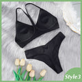 2PCS Bra Set Women Sexy Bralette Sexy Female Underwear Lingerie Basic Stretchy Tank Crop Top Ribbed Tops Girls Fashion Brassiere