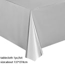 137*274cm Rose Gold Tablecloth Gold/silver Dot table cover for adult Happy Birthday Party Supplies Wedding decorations