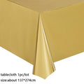 137*274cm Rose Gold Tablecloth Gold/silver Dot table cover for adult Happy Birthday Party Supplies Wedding decorations