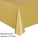 137*274cm Rose Gold Tablecloth Gold/silver Dot table cover for adult Happy Birthday Party Supplies Wedding decorations