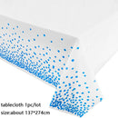 137*274cm Rose Gold Tablecloth Gold/silver Dot table cover for adult Happy Birthday Party Supplies Wedding decorations