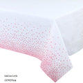 137*274cm Rose Gold Tablecloth Gold/silver Dot table cover for adult Happy Birthday Party Supplies Wedding decorations