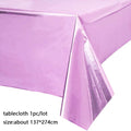 137*274cm Rose Gold Tablecloth Gold/silver Dot table cover for adult Happy Birthday Party Supplies Wedding decorations