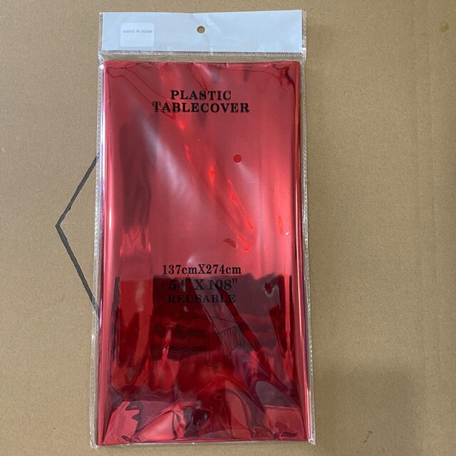 137*274cm Rose Gold Tablecloth Gold/silver Dot table cover for adult Happy Birthday Party Supplies Wedding decorations