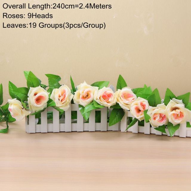 90cm Artificial Green Plants Hanging Ivy Leaves Radish Seaweed Grape Fake Flowers Vine Home Garden Wall Party Decoration