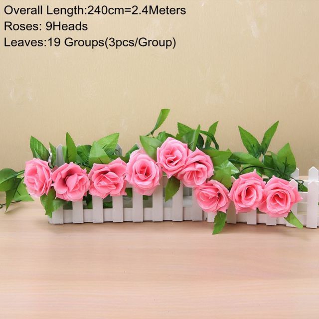 90cm Artificial Green Plants Hanging Ivy Leaves Radish Seaweed Grape Fake Flowers Vine Home Garden Wall Party Decoration