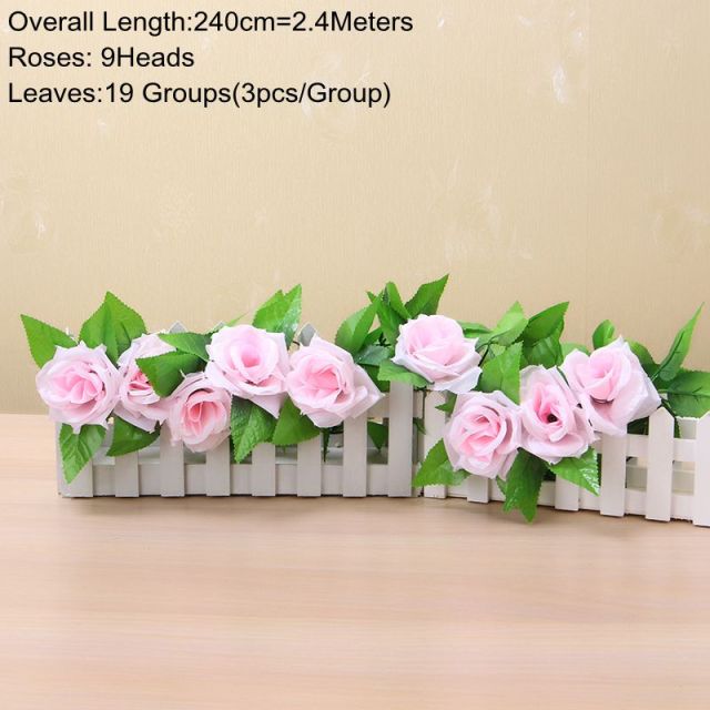 90cm Artificial Green Plants Hanging Ivy Leaves Radish Seaweed Grape Fake Flowers Vine Home Garden Wall Party Decoration