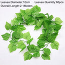 90cm Artificial Green Plants Hanging Ivy Leaves Radish Seaweed Grape Fake Flowers Vine Home Garden Wall Party Decoration