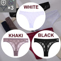 FINETOO 3PCS/Set Sexy Floral Transparent Women Thongs G-string Lingerie Lace Panties Low-Waist Femme Girls Briefs Mesh Pantys