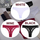FINETOO 3PCS/Set Sexy Floral Transparent Women Thongs G-string Lingerie Lace Panties Low-Waist Femme Girls Briefs Mesh Pantys