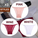 FINETOO 3PCS/Set Sexy Floral Transparent Women Thongs G-string Lingerie Lace Panties Low-Waist Femme Girls Briefs Mesh Pantys