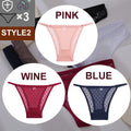 FINETOO 3PCS/Set Sexy Floral Transparent Women Thongs G-string Lingerie Lace Panties Low-Waist Femme Girls Briefs Mesh Pantys