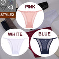 FINETOO 3PCS/Set Sexy Floral Transparent Women Thongs G-string Lingerie Lace Panties Low-Waist Femme Girls Briefs Mesh Pantys