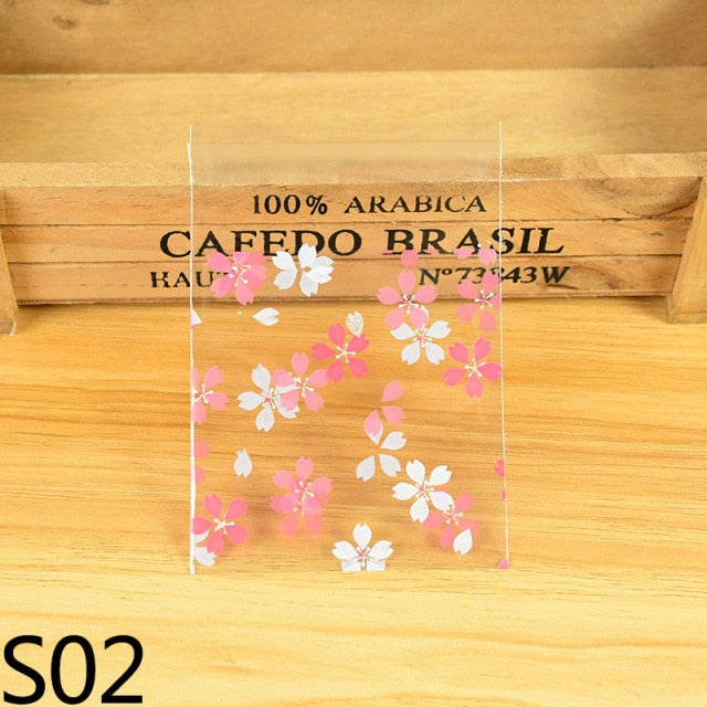 50/100pcs Heart Clear Candy Bag Transparent Plastic Bag Cookie OPP Bag For Wedding Birthday Party Deco DIY Gift Packaging Pouch