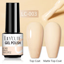 LILYCUTE 7ml Gel Nail Polish Semi Permanent Solid Gel Polish Lamp Varnishes Soak Off Nail Art Manicure Top Coat Gellak DIY Gel
