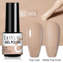 LILYCUTE 7ml Gel Nail Polish Semi Permanent Solid Gel Polish Lamp Varnishes Soak Off Nail Art Manicure Top Coat Gellak DIY Gel