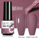LILYCUTE 7ml Gel Nail Polish Semi Permanent Solid Gel Polish Lamp Varnishes Soak Off Nail Art Manicure Top Coat Gellak DIY Gel