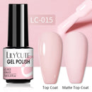 LILYCUTE 7ml Gel Nail Polish Semi Permanent Solid Gel Polish Lamp Varnishes Soak Off Nail Art Manicure Top Coat Gellak DIY Gel