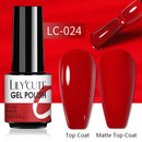 LILYCUTE 7ml Gel Nail Polish Semi Permanent Solid Gel Polish Lamp Varnishes Soak Off Nail Art Manicure Top Coat Gellak DIY Gel