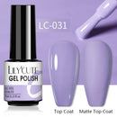 LILYCUTE 7ml Gel Nail Polish Semi Permanent Solid Gel Polish Lamp Varnishes Soak Off Nail Art Manicure Top Coat Gellak DIY Gel