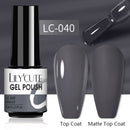 LILYCUTE 7ml Gel Nail Polish Semi Permanent Solid Gel Polish Lamp Varnishes Soak Off Nail Art Manicure Top Coat Gellak DIY Gel