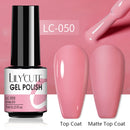 LILYCUTE 7ml Gel Nail Polish Semi Permanent Solid Gel Polish Lamp Varnishes Soak Off Nail Art Manicure Top Coat Gellak DIY Gel