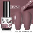 LILYCUTE 7ml Gel Nail Polish Semi Permanent Solid Gel Polish Lamp Varnishes Soak Off Nail Art Manicure Top Coat Gellak DIY Gel