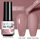 LILYCUTE 7ml Gel Nail Polish Semi Permanent Solid Gel Polish Lamp Varnishes Soak Off Nail Art Manicure Top Coat Gellak DIY Gel