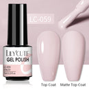 LILYCUTE 7ml Gel Nail Polish Semi Permanent Solid Gel Polish Lamp Varnishes Soak Off Nail Art Manicure Top Coat Gellak DIY Gel