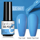 LILYCUTE 7ml Gel Nail Polish Semi Permanent Solid Gel Polish Lamp Varnishes Soak Off Nail Art Manicure Top Coat Gellak DIY Gel