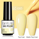 LILYCUTE 7ml Gel Nail Polish Semi Permanent Solid Gel Polish Lamp Varnishes Soak Off Nail Art Manicure Top Coat Gellak DIY Gel