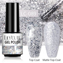 LILYCUTE 7ml Gel Nail Polish Semi Permanent Solid Gel Polish Lamp Varnishes Soak Off Nail Art Manicure Top Coat Gellak DIY Gel