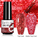 LILYCUTE 7ml Gel Nail Polish Semi Permanent Solid Gel Polish Lamp Varnishes Soak Off Nail Art Manicure Top Coat Gellak DIY Gel