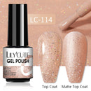 LILYCUTE 7ml Gel Nail Polish Semi Permanent Solid Gel Polish Lamp Varnishes Soak Off Nail Art Manicure Top Coat Gellak DIY Gel