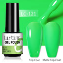LILYCUTE 7ml Gel Nail Polish Semi Permanent Solid Gel Polish Lamp Varnishes Soak Off Nail Art Manicure Top Coat Gellak DIY Gel