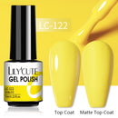 LILYCUTE 7ml Gel Nail Polish Semi Permanent Solid Gel Polish Lamp Varnishes Soak Off Nail Art Manicure Top Coat Gellak DIY Gel