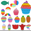 Push Toy Sensory Round Fidget Toy Stress Reliever Toys Push Bubble Toy Stress Reliever Push Color  Fidget Bubble