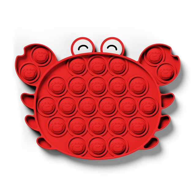 Push Toy Sensory Round Fidget Toy Stress Reliever Toys Push Bubble Toy Stress Reliever Push Color  Fidget Bubble