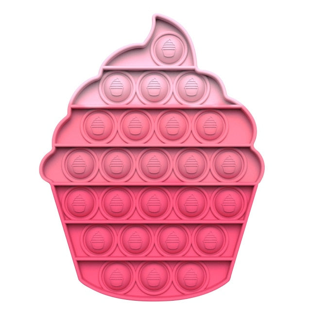 Push Toy Sensory Round Fidget Toy Stress Reliever Toys Push Bubble Toy Stress Reliever Push Color  Fidget Bubble