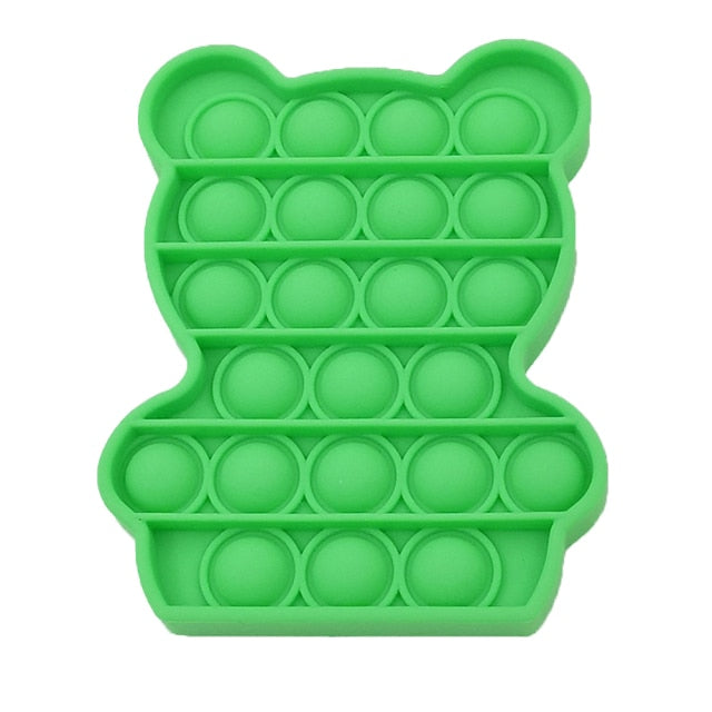 Push Toy Sensory Round Fidget Toy Stress Reliever Toys Push Bubble Toy Stress Reliever Push Color  Fidget Bubble