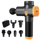 Percussion Massage Gun Phoenix a2 Silver Body Massager Electric 6 Heads Pistol Massager Phoenix MG49127