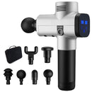 Percussion Massage Gun Phoenix a2 Silver Body Massager Electric 6 Heads Pistol Massager Phoenix MG49127