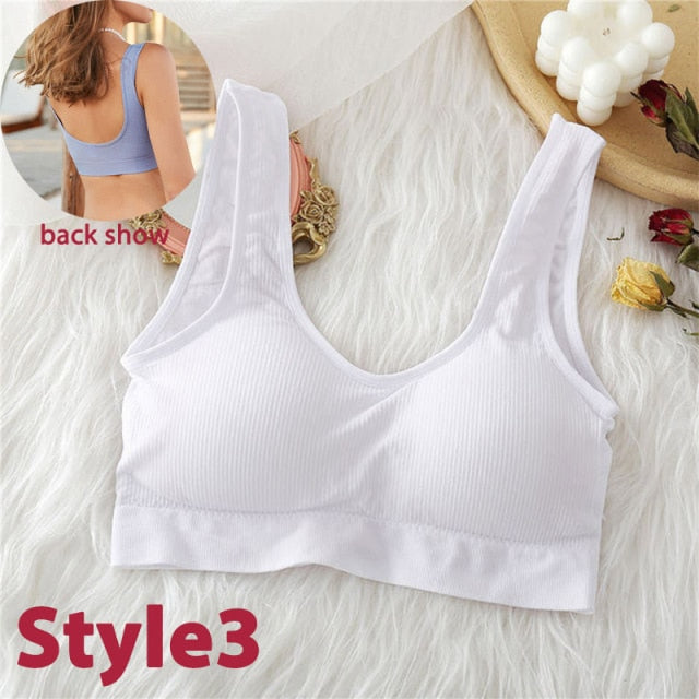 Women Tank Top Push Up Bra Tube Tops Seamless Brassiere Crop Top Sexy Lingerie for Female Underwear Intimates Backless Bralette