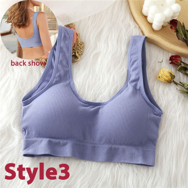 Women Tank Top Push Up Bra Tube Tops Seamless Brassiere Crop Top Sexy Lingerie for Female Underwear Intimates Backless Bralette