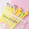10Pcs / Set Cute Gel Pen Kawaii Random Pattern Unicorn Pony 0.5m Black Gel Ink Pen School Stationery Office Suppliers Gifts