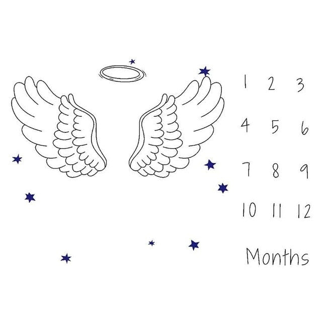 Baby Milestone Background Photo Blanket Infant Photography Backdrop Cloth Kids Photographic Calendar Photo Props Accessories