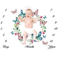 Baby Milestone Background Photo Blanket Infant Photography Backdrop Cloth Kids Photographic Calendar Photo Props Accessories